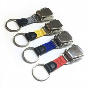 Llavero de aleación de zinc con hebilla de cinturón de seguridad de avión, regalo para amantes de la aviación - Product Image 2