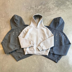 Pull-overs surdimensionnés personnalisés de haute qualité pour hommes, effet délavé soleil et délavé à l'acide, vente en gros - Product Image 5