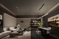 Ensemble de mobilier de restaurant de style boutique, table et chaises de loisirs, ensemble moderne pour espace repas extérieur commercial, plateau en pierre, 4 places