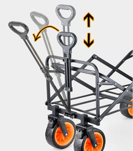 Outdoor Großhandel Klapp camp Wagen Garten wagen 4 Rad Camping wagen Kids <span class=keywords><strong>Beach</strong></span> Tragbare Lagerung Handwagen - Product Image 3