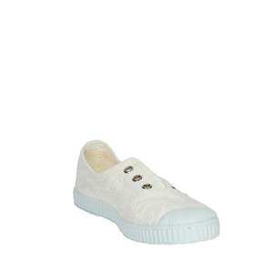 Cienta Girls Slip On <b>Canvas</b> <b>Shoes</b> <b>White</b> 70998 Trendy Flat Style - Product Image 5