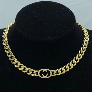 Nuova Collana Vintage Classica di Moda G, Placcata in Ottone Dorato, Collana Lussuosa ed Elegante, Gioielli GG Designer all'Ingrosso - Product Image 3