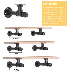 Jh-mech Braket Rak Pipa, Braket Braket Pipa Dudukan Dinding Pekerjaan Berat Pedesaan DIY - Product Image 3