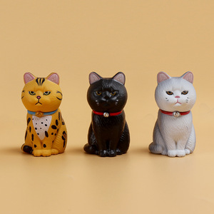 6 unids/set Mini simulación gatito decoración Linda mascota creativa pequeña decoración escritorio pastel decoración Juguetes - Product Image 4