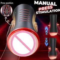 OEM Body-Safe Silicone Manual Pocket Pussies Easy to Clean Male Masturbation Cup Stroker Male Masturbator Sex Toys for Men