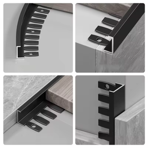 Dafuxin Visgraat Aluminium Legering Tegelrand Profiel Buigbaar Poedercoating Randprofiel Waterbestendig Duurzaam voor de Bouw - Product Image 4
