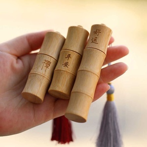 Chai lăn tinh dầu nước hoa nhỏ gọn 5ml 10ml, chất liệu thủy tinh, có nắp tre, in logo tùy chỉnh, bán sỉ - Product Image 1