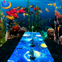 Experiencia Gastronómica Holográfica Única, Proyección Interactiva en la Pared del Restaurante, Proyección Inmersiva, Exhibición Interactiva Personalizada