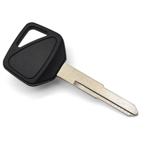 Motorcycle Uncut Blank Key Replacement ABS Black Shell Right Key Blade for Car Key