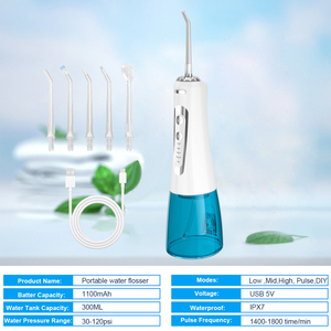 Baolijie GS106 Irrigateur buccal portable avec réservoir d'eau de 300 ml, irrigateur dentaire portable - Product Image 3