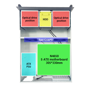 4U-N4650 Industrial Control Server Chassis Dual Motherboard MicroATX Rack ATX Power Supply Multiple Hard Disk Optical <strong>Computer</strong> - Product Image 6