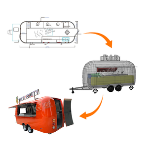 Mobile Fast Food Cart Concession Air Stream Ice Cream Kiosk Food Trailer Stainless Steel Food Van Truck Australian DOT Standard - Product Image 5
