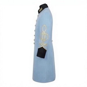 Manteau de style double boutonnage bleu clair, reproduction vintage d'un uniforme militaire, pour l'extérieur - Product Image 2