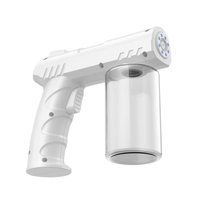 Atomiseur Nano à Lumière Bleue Rechargeable au Lithium, Pistolet de Désinfection Multi-usages pour Alcool et Acides, Stérilisateur Domestique pour Soins Capillaires