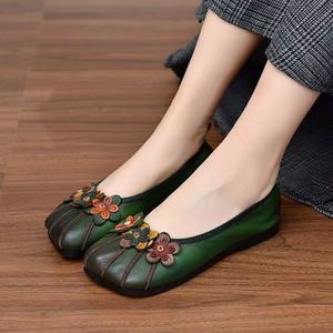 Chaussons et sandales d'été en cuir souple pour femmes, antidérapants, chaussures de marche, sandales pour femmes - Product Image 6
