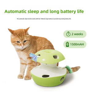 Juguete Eléctrico para Gatos con Forma de Manzana, <span class=keywords><strong>Oruga</strong></span> que se Mueve y <span class=keywords><strong>Mariposa</strong></span> que se Agita para Juego Interactivo - Product Image 2