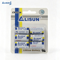 CR123A Battery 3V 1500mAh LiMnO2 Primary Cell for Security Alarm Smoke Detector Blister Card