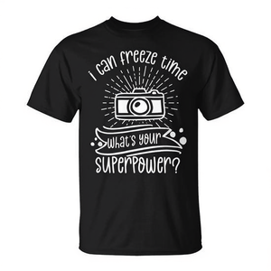 T-shirt de photographie sur le thème des super-héros : Stoppez le temps, libérez votre créativité ! - Product Image 2