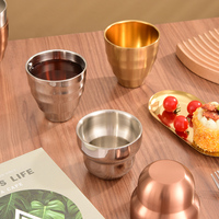 Gobelets en acier inoxydable écologiques en stock, design gourde et dragon, vente en gros