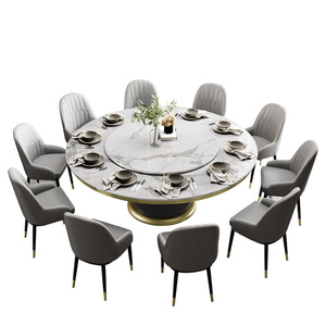 Table à manger convertible en pierre frittée pour hôtel, style moderne et minimaliste, luxe, 1,8/2 mètre, mobilier pour hôtels, restaurants, clubs - Product Image 5