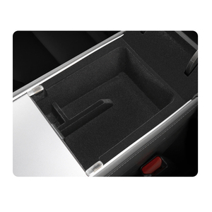 Organizador lateral de asiento Tesla Modelo 3 <span class=keywords><strong>Y</strong></span> 2023, bandeja de consola central flocada con reposabrazos, cajón oculto, caja de almacenamiento para coche - Product Image 2