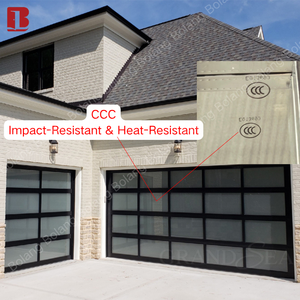 Porte de garage sectionnelle automatique Bolang en verre trempé avec cadre en aluminium, résistante aux UV et isolée, pour villa et maison - Product Image 6