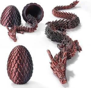 Huevo de Dragón Chino Impreso en 3D, Figura Coleccionable Educativa con Temática Animal y de Criaturas Míticas, Juguete de Regalo - Product Image 3