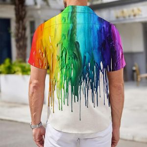 Chemises hawaïennes à perles pour hommes QiErDesign, <span class=keywords><strong>chemise</strong></span> à manches courtes à boutons <span class=keywords><strong>avec</strong></span> motif 3D, <span class=keywords><strong>chemise</strong></span> de plage tropicale pour les vacances, <span class=keywords><strong>chemise</strong></span> Aloha - Product Image 3