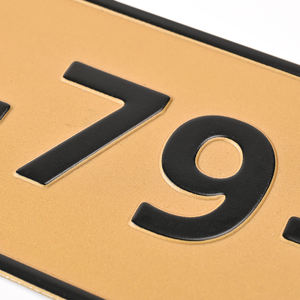 Película reflectante de matrícula de coche conmutable de aluminio Israel Eur de 52x11cm personalizada - Product Image 4