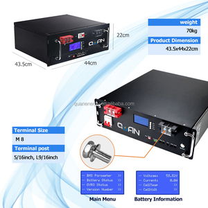 ระบบจัดเก็บพลังงานสำหรับบ้านแบบติดตั้งบนชั้นวาง QA51.2V100-RT01 แบตเตอรี่ลิเธียมไอรอนฟอสเฟต (LiFePO4) พร้อมระบบจัดการแบตเตอรี่ (BMS) ในตัว รองรับการเชื่อมต่อแบบ CAN รองรับการเชื่อมต่อแบบขนานได้สูงสุด <span class=keywords><strong>16</strong></span> ตัว ประสิทธิภาพสูง - Product Image 6
