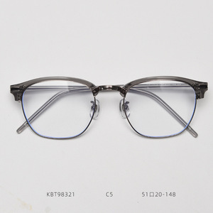 <span class=keywords><strong>2025</strong></span> Retro Kính lông mày khung chống ánh sáng màu xanh Kính mắt giản dị NỬA KHUNG người đàn ông thiết kế cổ điển ánh sáng phẳng kính nữ - Product Image 6