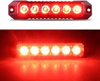 Luz Estroboscópica de Advertencia de 6 LED para Vehículos, Mini Luz LED para Parrilla Delantera, Luces Intermitentes Sincronizadas, Baliza de Emergencia, Advertencia de Peligro