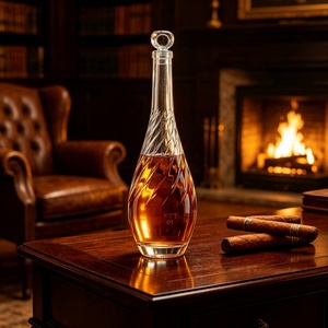 Botella de Licor Vacía de 1000 ml con Forma de <span class=keywords><strong>Calavera</strong></span>, de Vidrio <span class=keywords><strong>Azul</strong></span> Vintage, para Vino, <span class=keywords><strong>Vodka</strong></span>, Whisky, Brandy, Ginebra, Ron, Tequila, con Corcho - Product Image 1