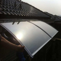 Auvent en PC certifié CE, résistant aux intempéries, résistant au vent jusqu'à 120 km/h, auvent en aluminium pour patio, prix abordable, abri pour fenêtre et porte extérieure
