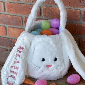 بيع بالجملة مخصص آذان طويلة غامضة دلاء عيد الفصح الأرنب أفخم فروي أكياس هدية الأرنب سلال عيد الفصح - Product Image 3
