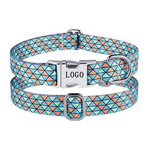 Collier personnalisé doux de style ethnique pour animaux de compagnie colliers de chien mignons réglables avec des motifs géométriques - Product Image 4