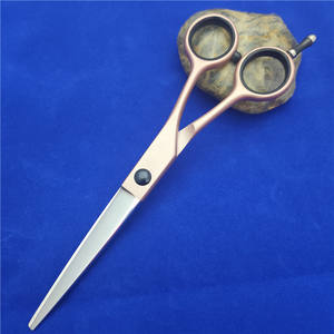 Ciseaux de coiffure professionnels personnalisables 6,0 pouces Or rose Acier inoxydable 440C Ciseaux plats pour droitiers - Product Image 2