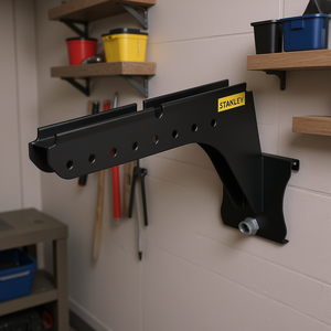 Support mural pour étagère Stanley Track, en métal noir, pour le rangement d'outils - Product Image 3