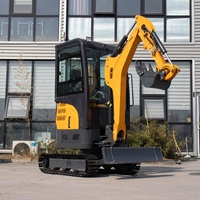 Mini-excavatrice agricole pour serre, 1,8 tonne, multifonction, compacte, sur chenilles, certifiée CE