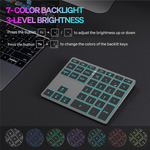 Aluminum+ABS 35-<b>Key</b> RGB Wired Wireless Three-Mode Mini Numeric Keypad <b>USB</b> Type-C Portable Backlighting keyboard for Laptop - Product Image 5