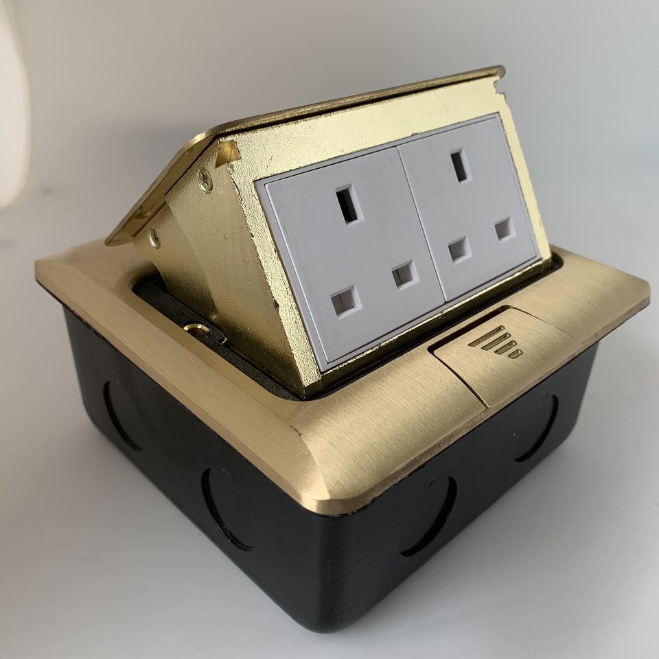 Modern Concealed Floor Socket Bs Standard Floor Electrical Outlet 6pin Socket Floor Socket