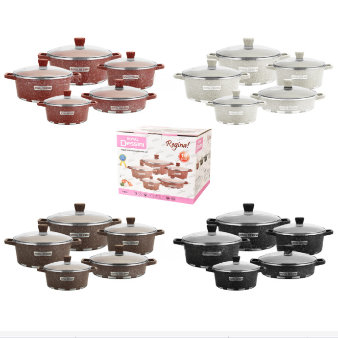 LOVFE Classic 10pcs Casserole Set Traditional