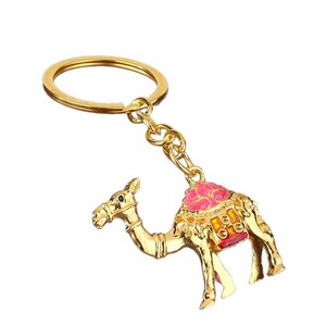 <span class=keywords><strong>Porte</strong></span>-clés Exotique Traditionnel Chameau <span class=keywords><strong>3D</strong></span> Émaillé Plaqué Or et Argent, Breloque de Sac Animal pour Souvenirs d'Arabie Saoudite - Product Image 6
