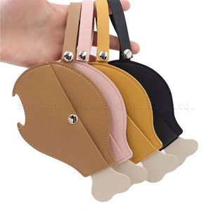 Dispensador de Bolsas para Excrementos de Perro de Cuero PU Personalizado RTS Creative, Soporte para Bolsas de Caca de Pollo para Paseos al Aire Libre - Product Image 4