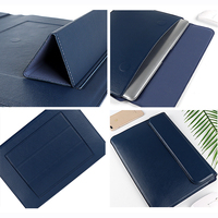 Housse de protection multifonctionnelle en cuir PU imperméable pour ordinateur portable et carnet, pliable, style professionnel avec support – Produit en stock