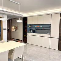 Buffet d'entrée intégré anti-humidité personnalisé, avec compartiment à chaussures coulissant, pour hall de villa