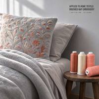 Fil à broder en nylon flocon de neige 1500m 28S 2 brins 125g 265 couleurs en cône moelleux Vente en gros