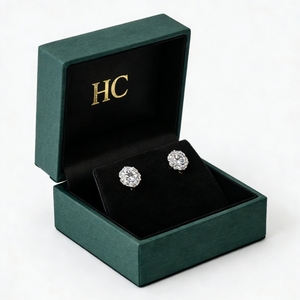 Caja de Piel Sintética de Alta Gama Personalizada para Pendientes con Inserto de Terciopelo, Logotipo Impreso en Cuatro Colores, Proveedor Mayorista de Fábrica de Empaques para Joyería - Product Image 1