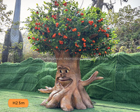 Achetez un arbre parlant animatronique réaliste avec des mouvements personnalisables, arbres parlants orange