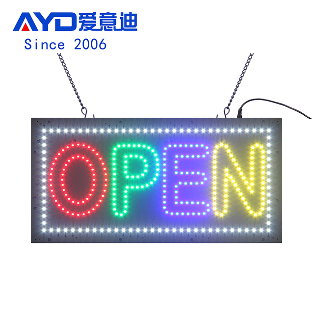 New 9*19 Inch Smart Control RGB Color Indoor Display, SMD Aluminum LED Advertising Signs